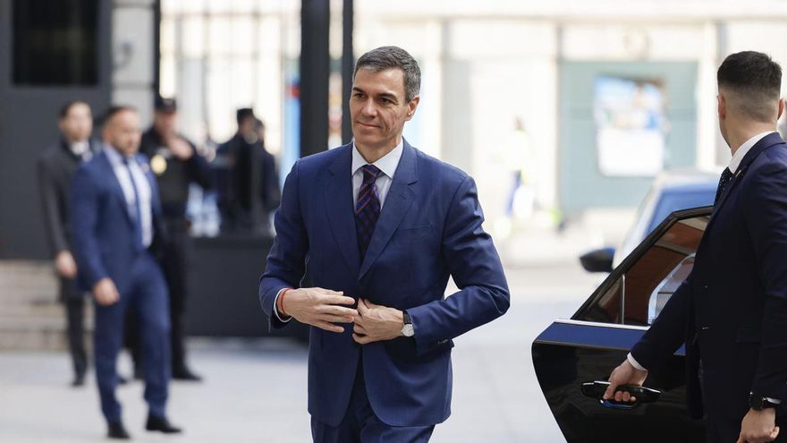 Pedro Sánchez a su llegada este miércoles al pleno del Congreso de los Diputados en Madrid.