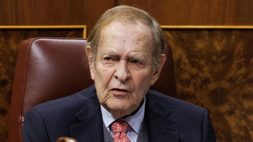 El candidato de la moción de censura, el profesor y economista Ramón Tamames.