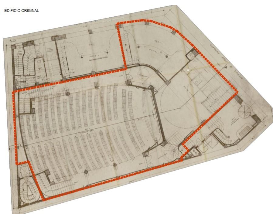 Planta original del cine Rex