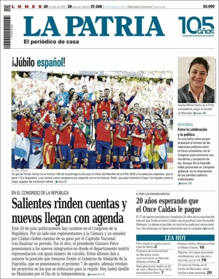 Las lágrimas de Messi y el título de España, en las tapas de los diarios del mundo