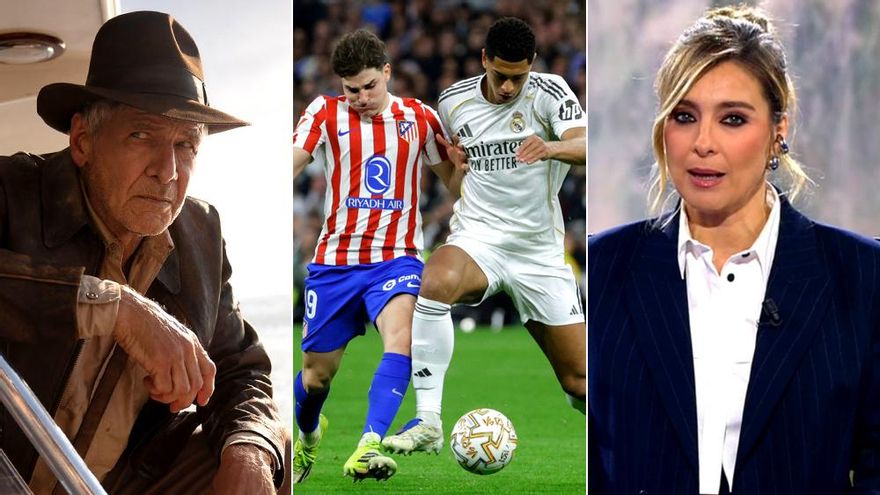 Indiana Jones (12.9%) y el Madrid-Atleti superan a 'Supervivientes' (12.4%), que aun así sube con sus dos decisiones clave