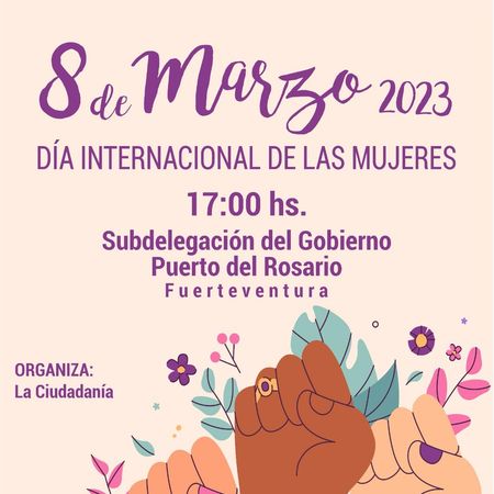 Cartel 8M en Fuerteventura