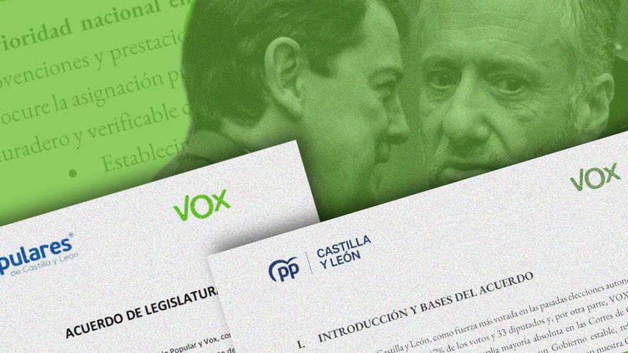 El acuerdo de PP y Vox en Castilla y León: de pactar a regañadientes en 2022 a dar a la extrema derecha el timón ideológico
