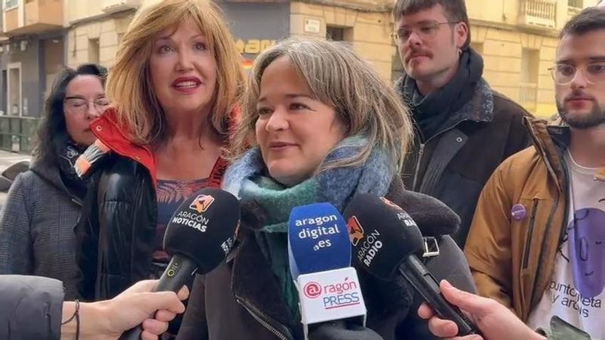 La candidata de Podemos Alianza Verde a la Presidencia de Aragón, María Goikoetxea,