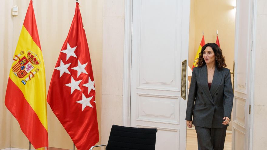 La presidenta de la Comunidad de Madrid, Isabel Díaz Ayuso, en la Real Casa de Correos, a 29 de septiembre de 2025, en Madrid.