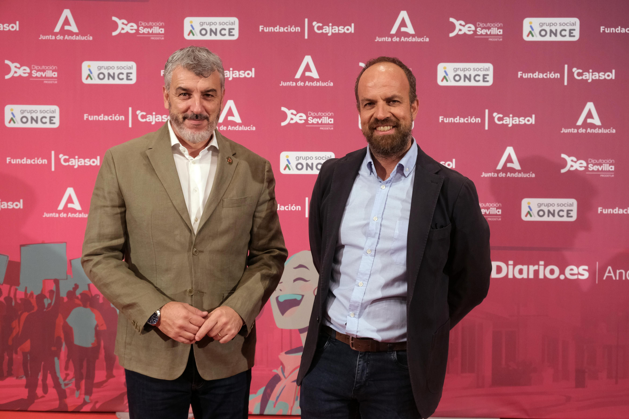 Oskar Martín, secretario general de UGT Andalucía, con Javier Ramajo.
