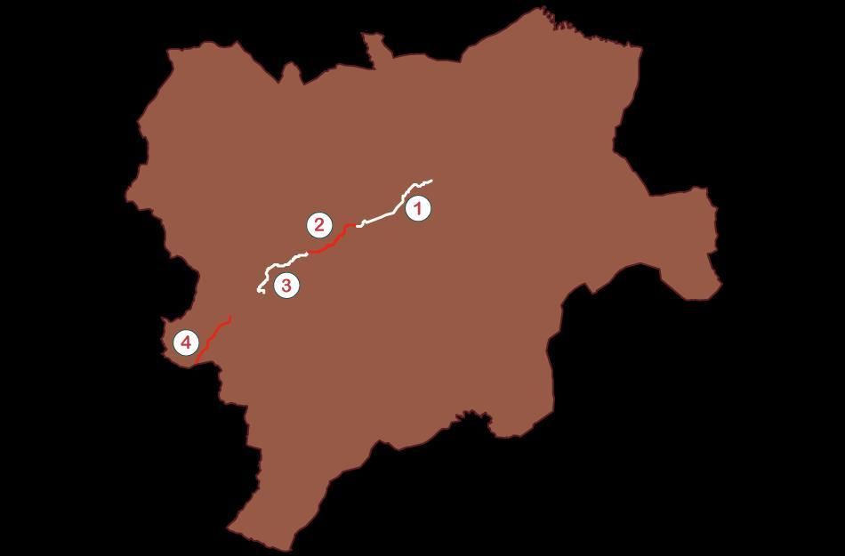 Los cuatro tramos que componen el Camino Natural Vía Verde del Renacimiento en la Sierra de Alcaraz