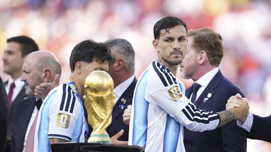 Leando Paredes, de Argentina, tras la final del Mundial contra España