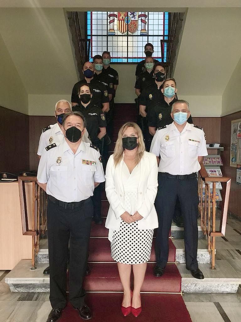 Recibimiento de los agentes en prácticas.