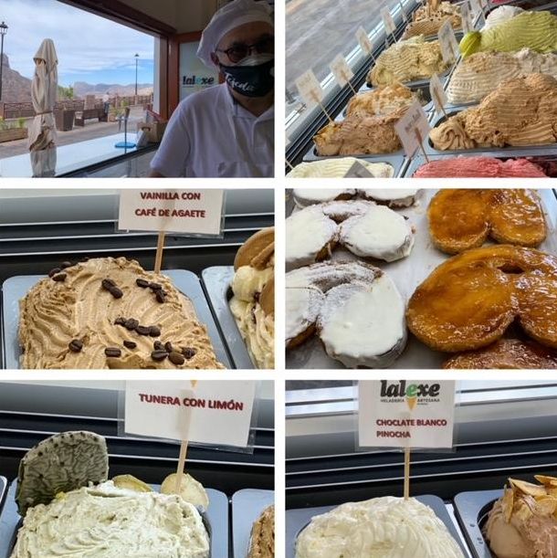 Paco la heladería La Lexe y Dulces de Tejeda.