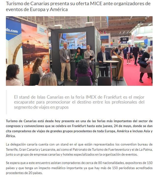 Noticia con más interacciones sobre la Feria IMEX de Frankfurt