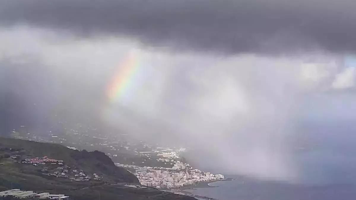 Imagen de archivo de un día de lluvia en La Palma.