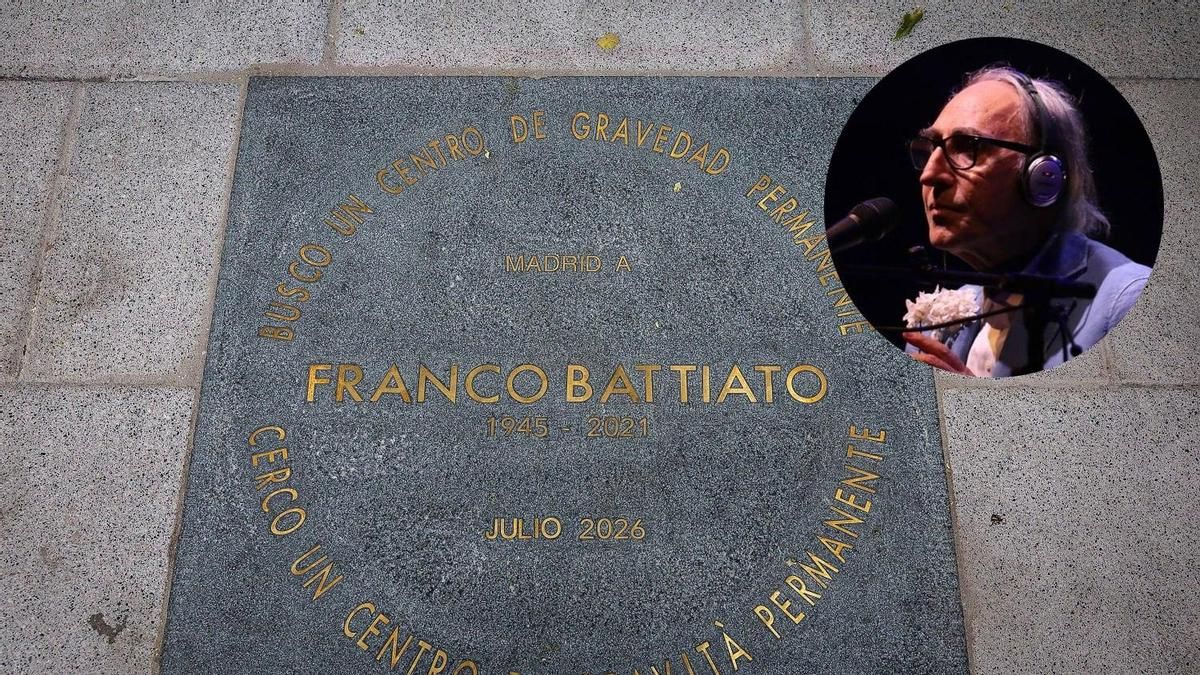 Madrid ya tiene un centro de gravedad permanente: una placa honra a Franco Battiato junto a la Embajada de Italia