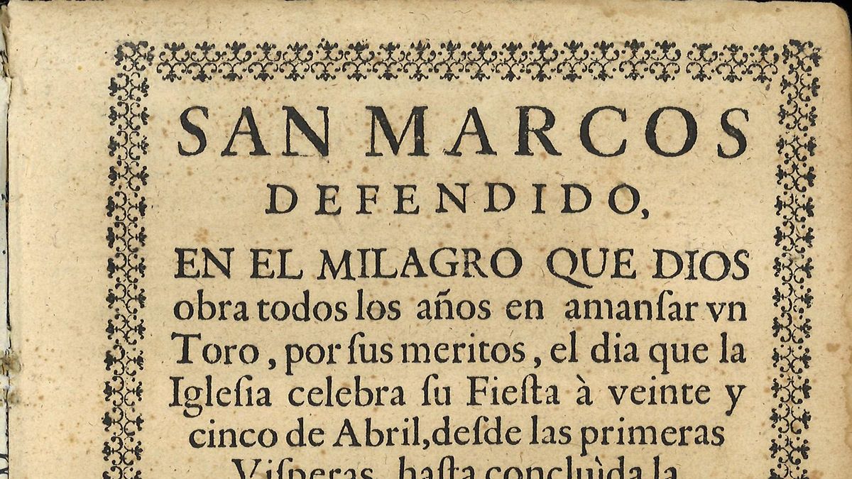 Tratado de un fraile sobre el "milagro" del amansamiento