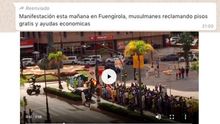 Bulo sobre una manifestación musulmana pidiendo ayudas en Fuengirola.