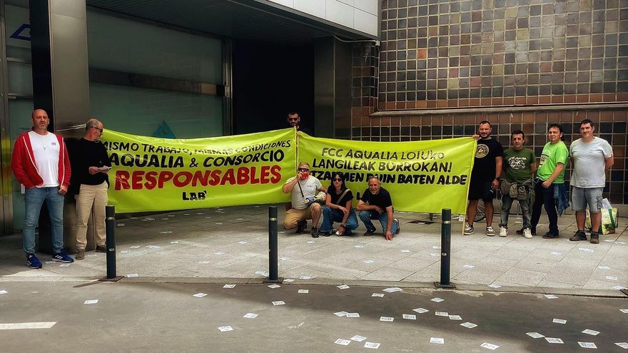 La plantilla de FCC Aqualia Loiu pone fin a la huelga tras acordar la equiparación con el resto de las subcontratas de Consorcio de Aguas