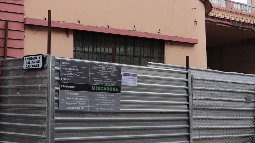 Obras en la antigua finca de la familia de la diputada de CC en el Congreso, Ana Oramas, para la construcción de un nuevo Mercadona.
