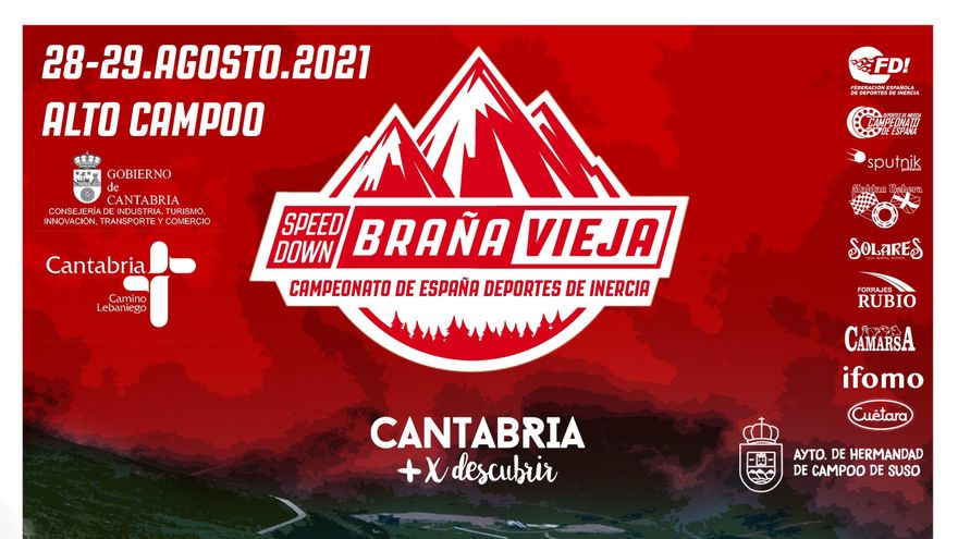 Cartel del Campeonato de España de Deportes de Inercia, que se celebra en Alto Campoo