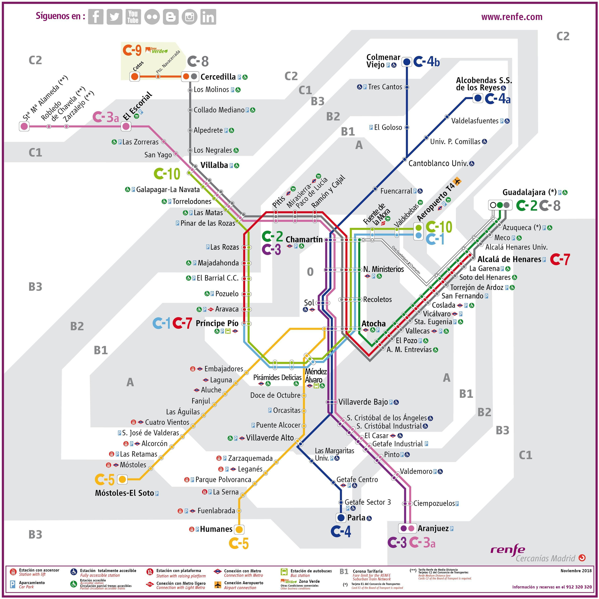 Plano del Cercanías Madrid