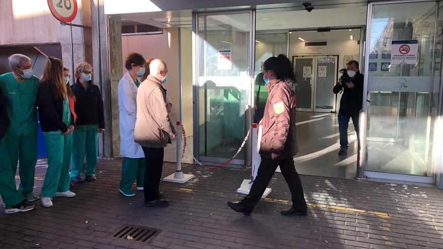 Cierre simbólico del servicio de Urgencias del Hospital Virgen de la Salud de Toledo