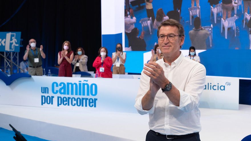 Feijóo, en el congreso.