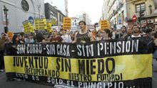 Una de las manifestaciones convocadas por el colectivo 'Juventud Sin Futuro'.