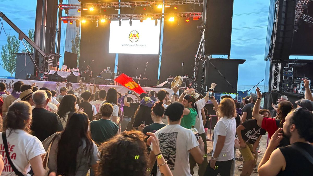 Un momento de la fiesta de Villalar, casi al final de la tarde.