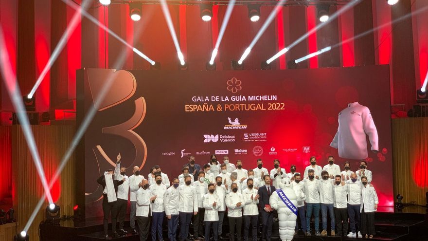 Juan Carlos Padrón, en el momento de dedicar su Estrella Michelin a la isla de La Palma.