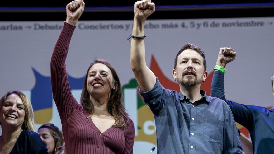 Irene Montero y Pablo Iglesias en la clausura de la Uni de Otoño de Podemos.