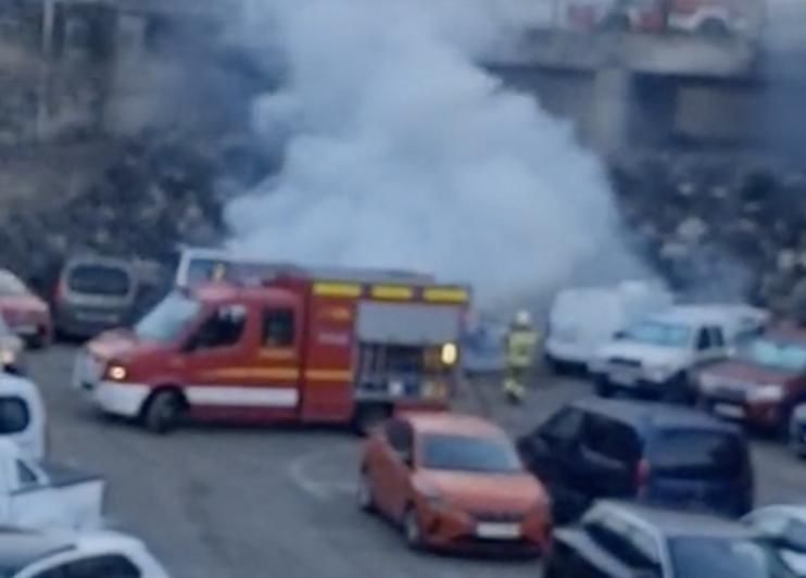 Zona en la que se produjo el incendio. BOMBEROS LA PALMA
