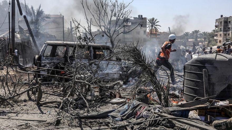 Un ataque israelí en una zona humanitaria de Gaza causa 141 muertos y centenares de heridos