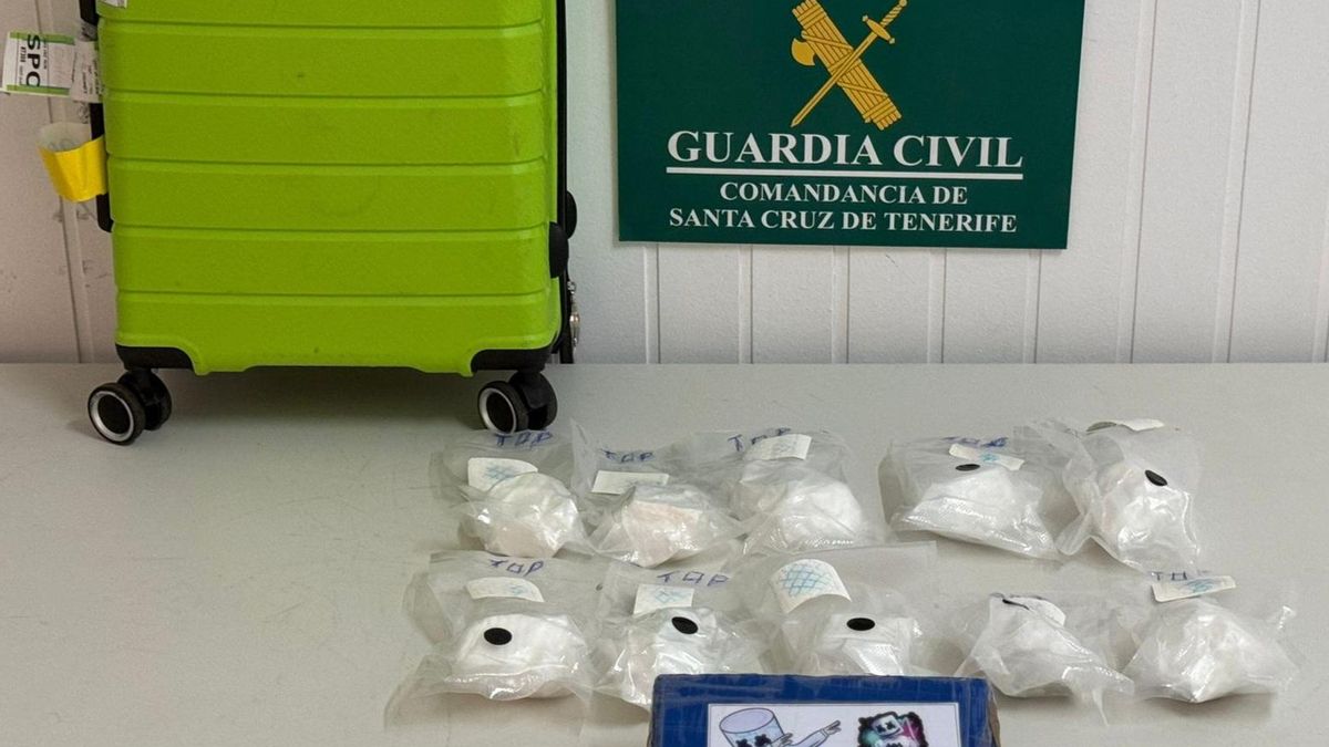 Detenido en el Aeropuerto de La Palma por llevar más de dos kilos de cocaína en su maleta