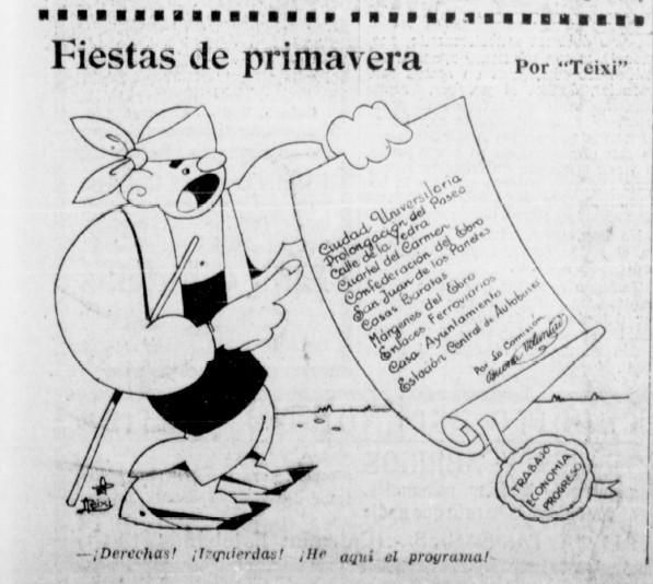 Viñeta de Teixi. Diario de Aragón, 16 de mayo de 1936.