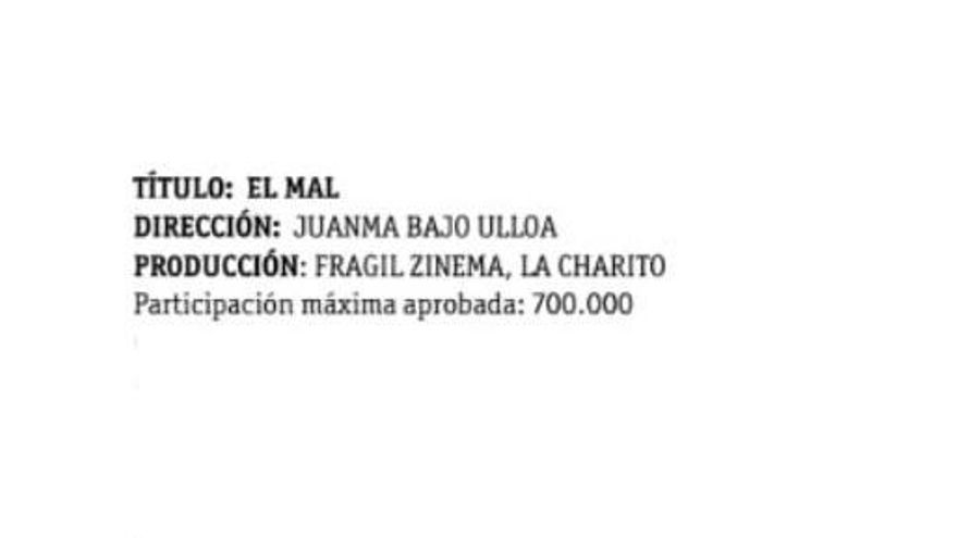 Resolución de RTVE sobre 'El mal', de Juanma Bajo Ulloa