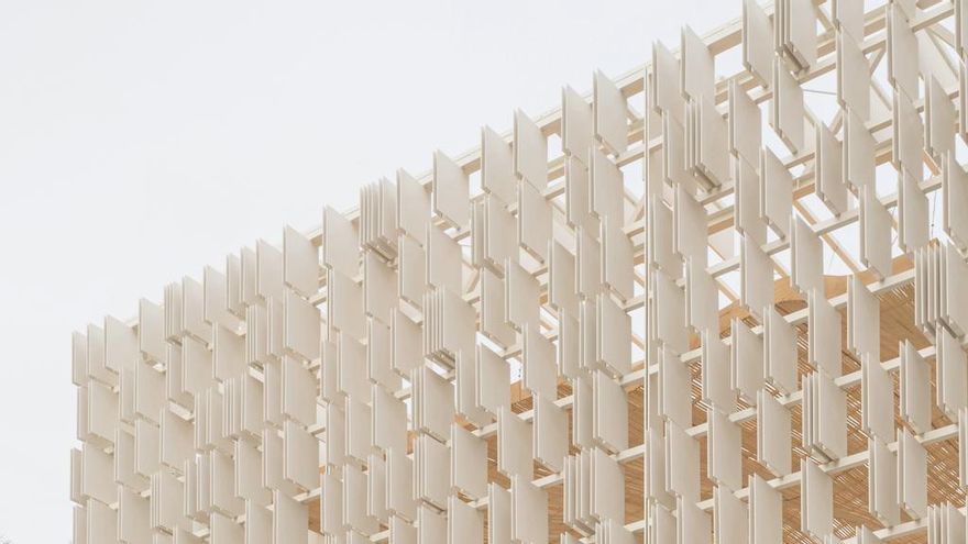 Estructura del Àgora Valencia, símbolo de la capital mundial del diseño.