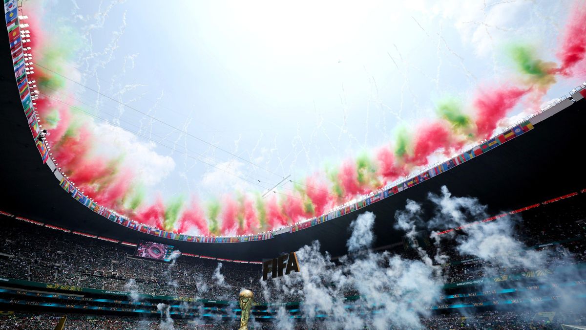 La ceremonia en el Estadio Azteca