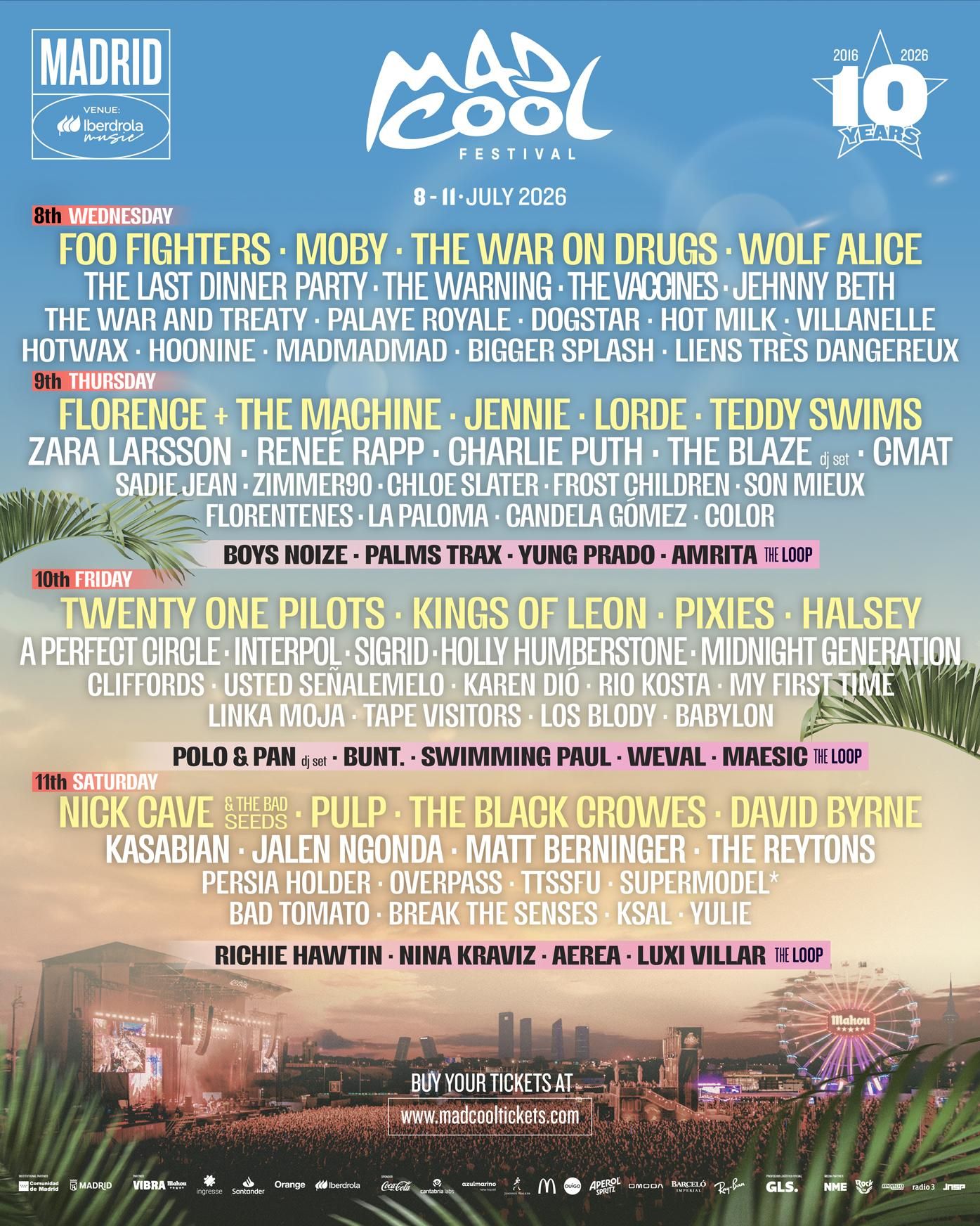 Cartel del Mad Cool 2026