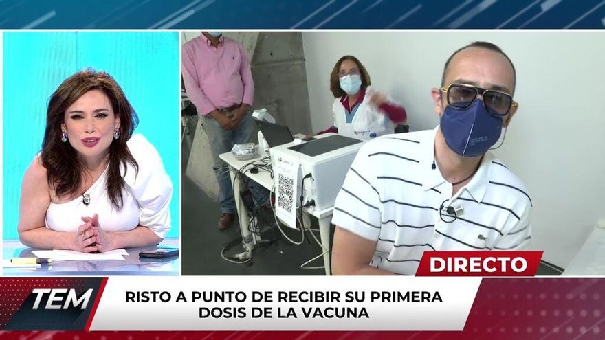 Risto recibe su primera dosis de la vacuna en 'Todo es mentira'