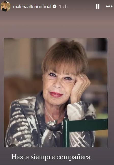 Mensaje de Malena Alterio en Instagram sobre la muerte de Gemma Cuervo