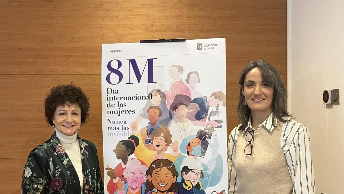Logroño conmemora el 8M con el lema 'Nunca más las invisibles' con mujeres de diferentes generaciones