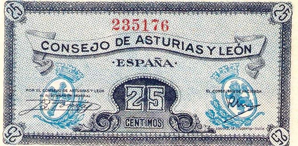 Uno de los famosos billetes 'Belarminos' del Consejo Soberano de Asturias y León.
