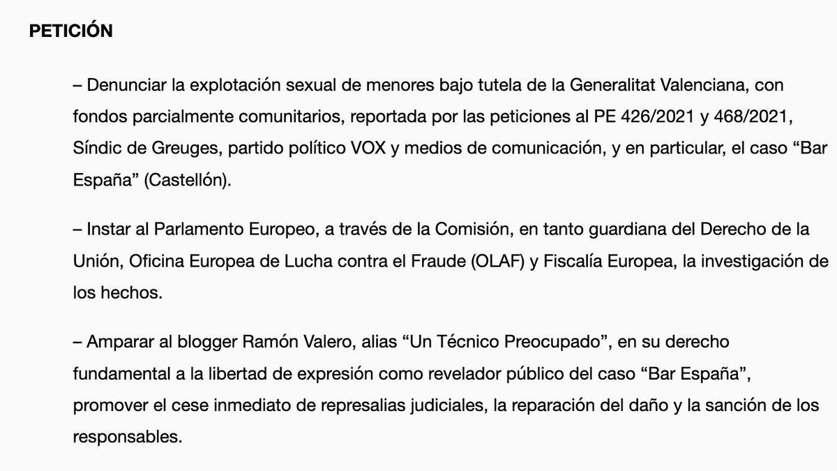 Fragmento de la página web de Ramón Valero, en una captura de pantalla efectuada el 23 de octubre de 2026.
