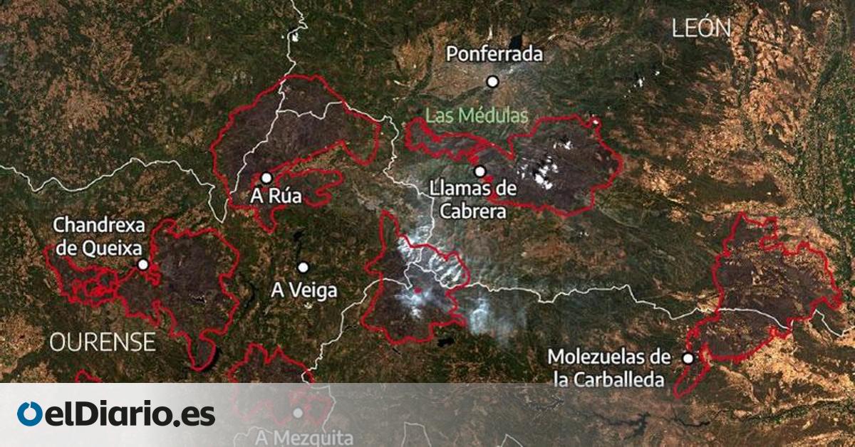 Así ardió el noroeste peninsular: diez días de incendios vistos desde el espacio