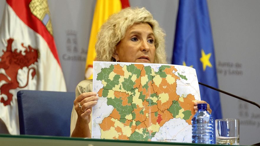 La consejera de Sanidad, Verónica Casado, en rueda de prensa.