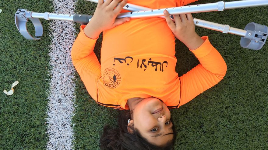 Ahed Hamdan en su entrenamiento