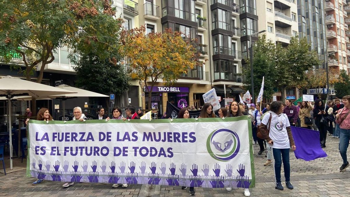 Manifestación feminista en Logroño