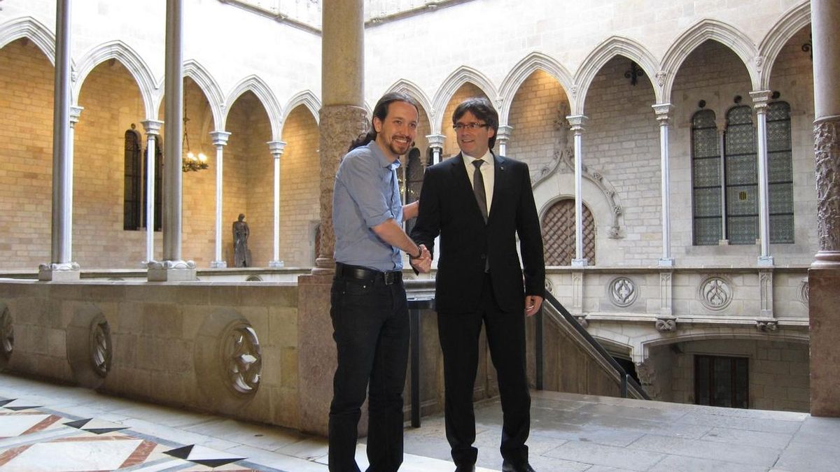 Iglesias mantiene ante Puigdemont su apoyo al referéndum: "Lo hemos defendido siempre"