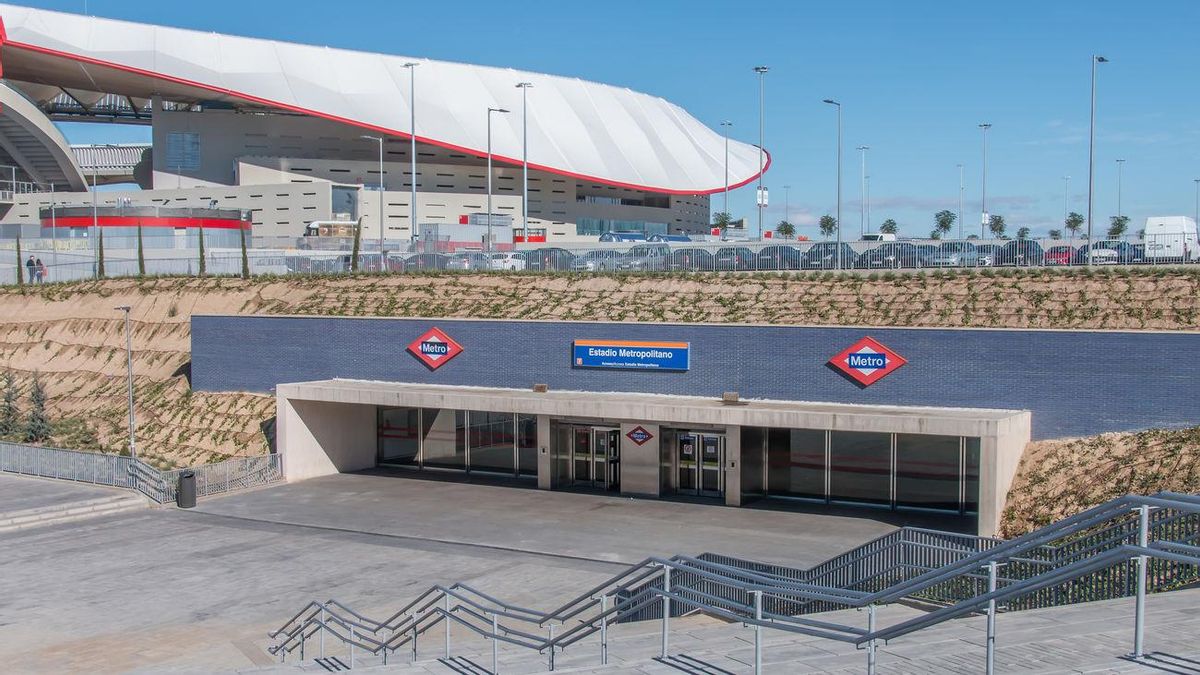 Estación de Metro del Estadio Metropolitano en Madrid