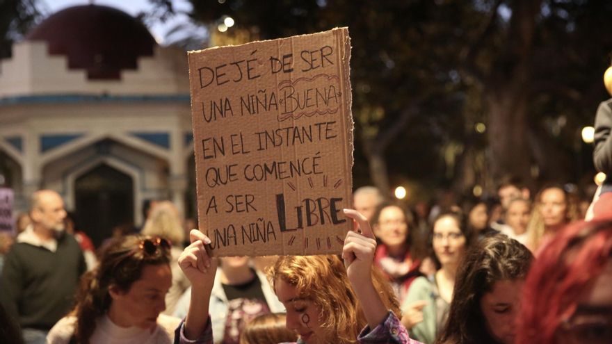 Manifestación por el 8M en Gran Canaria.