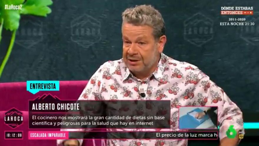 Chicote denunció las "dietas milagro" que utilizan su imagen antes de diseccionarlas en su programa